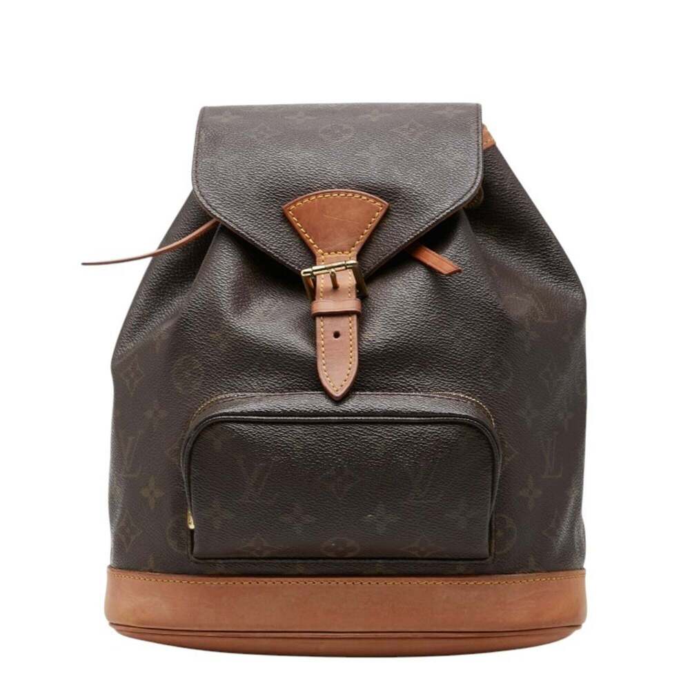 LOUIS VUITTON Brown Monogram Leather Backpack